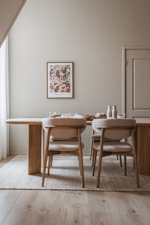 HelloChair HC109 Elda eetkamerstoel Silent Liver 10 poot essen light brown