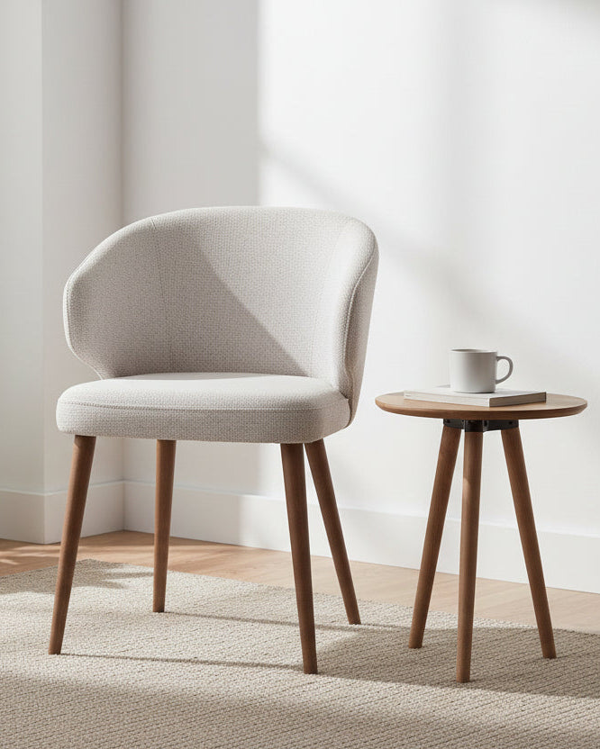 HelloChair HC101 Ot eetkamerstoel Sneak Beige 05 vierpoot beuken coffee