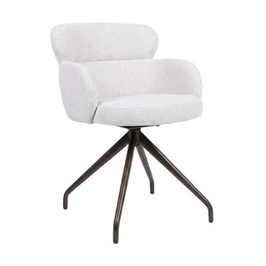 HelloChair HC22 Akin eetkamerstoel Beach Beige spinpoot anodic brown