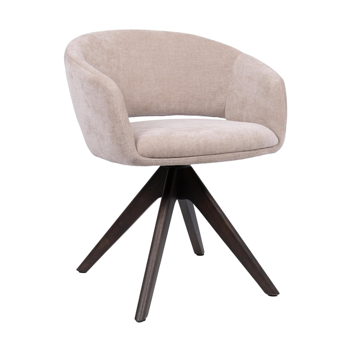 HelloChair HC41 Iloa eetkamerstoel Tango Zand spinpoot walnoot