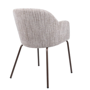 HelloChair HC112 Lynes eetkamerstoel vierpoot mocca Baltimore Toffee