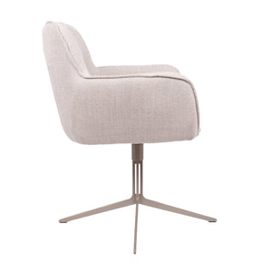 HelloChair HC114 Nomé eetkamerstoel spinpoot laag sunstone metallic Silent Natural