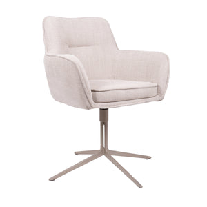 HelloChair HC114 Nomé eetkamerstoel spinpoot laag sunstone metallic Silent Natural