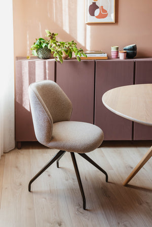 HelloChair HC21 Rivi eetkamerstoel Lake Oats spinpoot anodic brown