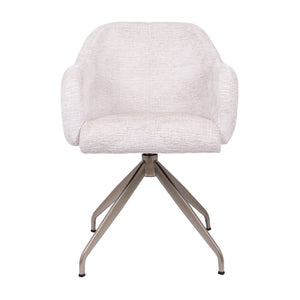 HelloChair HC110 Velde eetkamerstoel spinpoot plat champagne Fusion Shell