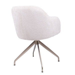 HelloChair HC110 Velde eetkamerstoel spinpoot plat champagne Fusion Shell