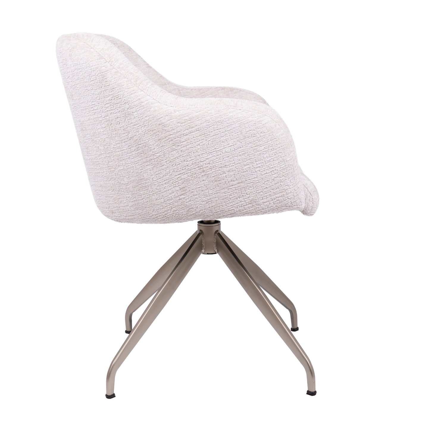 HelloChair HC110 Velde eetkamerstoel spinpoot plat champagne Fusion Shell