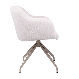 HelloChair HC110 Velde eetkamerstoel spinpoot plat champagne Fusion Shell