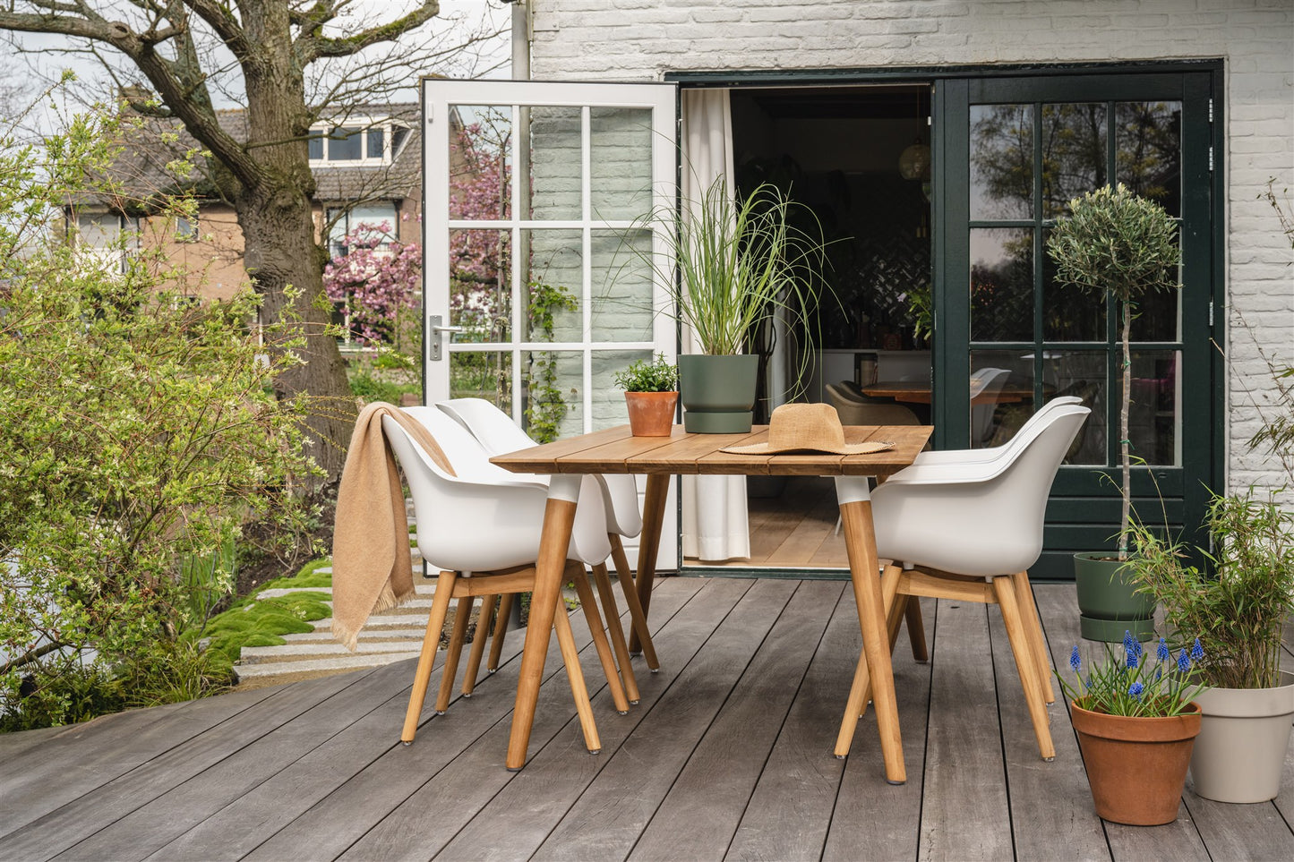 Hartman Sophie Teak tuinstoel Royal white