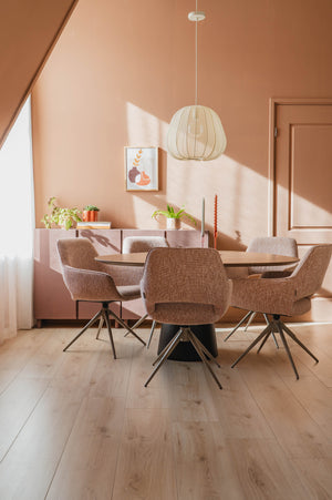 HelloChair HC27 Zasu eetkamerstoel Beach Roze spinpoot beige