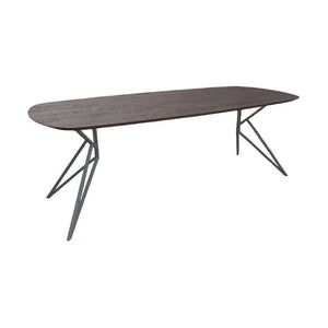 HelloTable Farfalla eettafel Deens Ovaal 220x100 cm eiken Castagne/Zwart