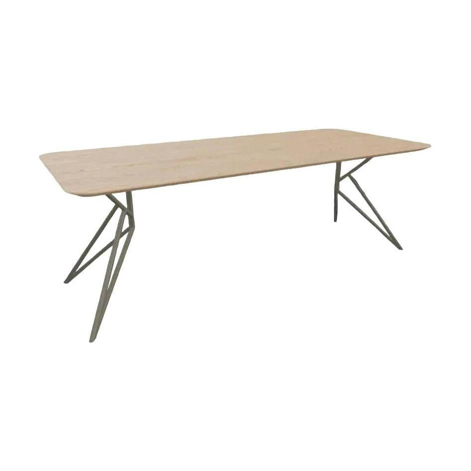 HelloTable Farfalla eettafel Rechthoek grote radius 220x100 cm eiken Naturel/Anodic Brown