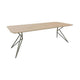 HelloTable Farfalla eettafel Rechthoek grote radius 220x100 cm eiken Naturel/Anodic Brown