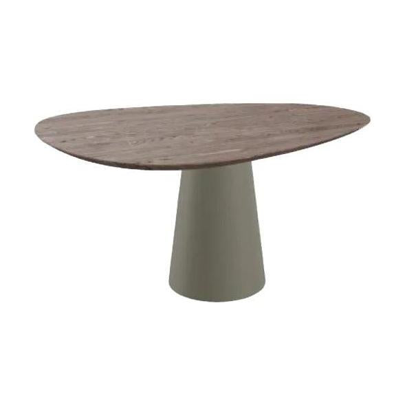 HelloTable Izaro eettafel Druppel 150x120 cm eiken Stained/Anodic Brown