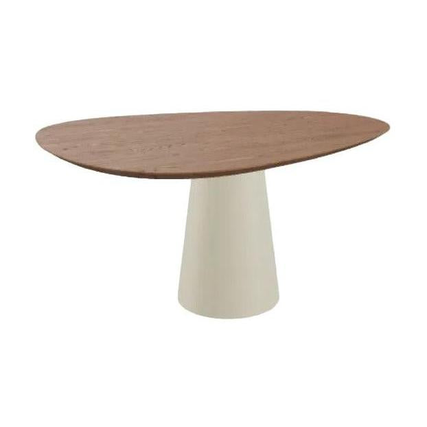 HelloTable Izaro eettafel Druppel 150x120 cm eiken Tabacco/Beige