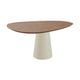 HelloTable Izaro eettafel Druppel 150x120 cm eiken Tabacco/Beige