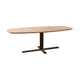 HelloTable Kros eettafel Semi ovaal 220x100 cm ongeborsteld nieuw eiken Naturel - Anodic brown