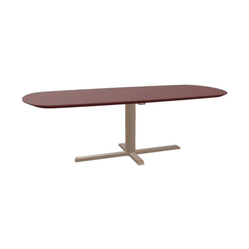 HelloTable Kros eettafel Deens ovaal 240x100 cm Fenix rosso jaipur - staal Sand