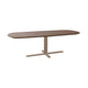 HelloTable Kros eettafel Deens ovaal 240x100 cm ongeborsteld nieuw eiken Tabacco light - Sand