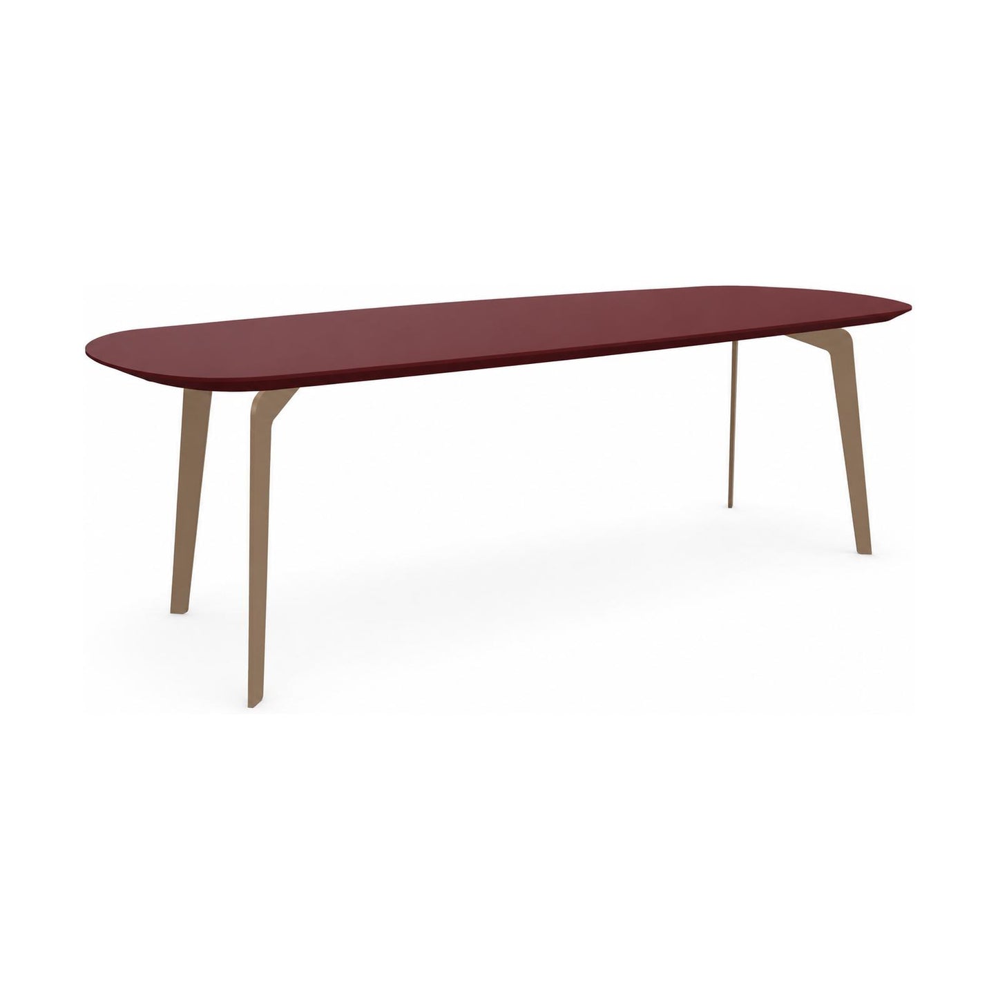 HelloTable Lea eettafel Deens ovaal 240x100 cm Fenix rosso jaipur - staal Sand