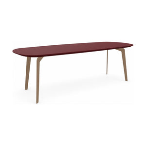 HelloTable Lea eettafel Deens ovaal 240x100 cm Fenix rosso jaipur - staal Sand