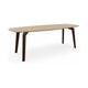 HelloTable Lea eettafel Semi ovaal 220x100 cm Fenix beige luxor - eiken Dark stained