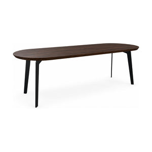 HelloTable Lea eettafel Capsule 240x100 cm ongeborsteld nieuw eiken Dark stained - Zwart