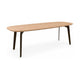HelloTable Lea eettafel Semi ovaal 220x100 cm ongeborsteld nieuw eiken Naturel - Anodic brown