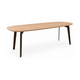 HelloTable Lea eettafel Semi ovaal 220x100 cm ongeborsteld nieuw eiken Naturel - Anodic brown