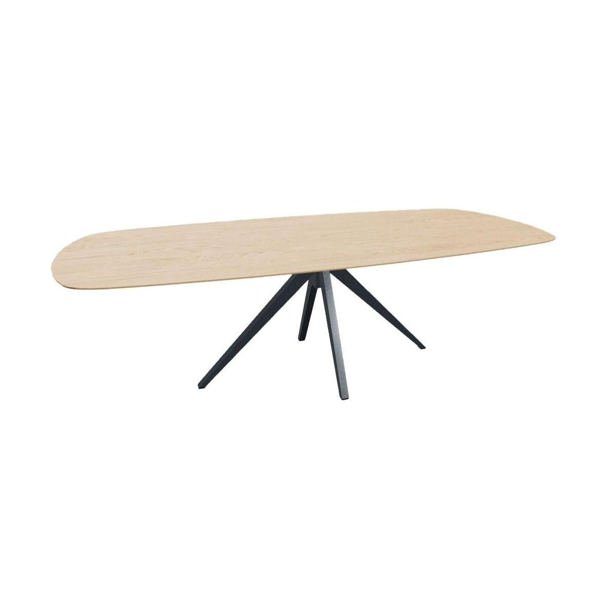 HelloTable Mido eettafel Deens Ovaal 240x100 cm eiken naturel black