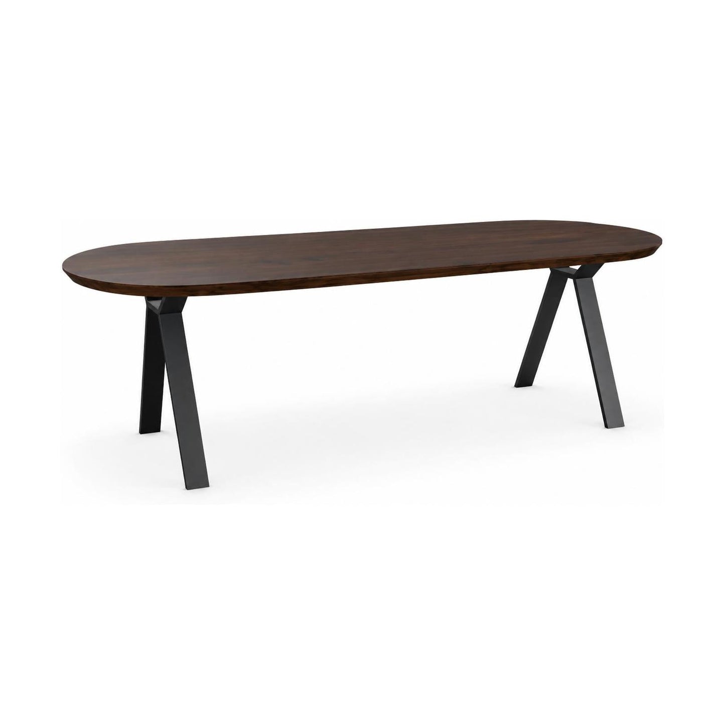 HelloTable Mova eettafel Capsule 240x100 cm ongeborsteld nieuw eiken Dark stained - Zwart