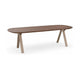 HelloTable Mova eettafel Deens ovaal 240x100 cm ongeborsteld nieuw eiken Tabacco light - Sand