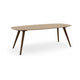 HelloTable Novum 15 eettafel Semi ovaal 220x100 cm Fenix beige luxor - eiken Dark stained