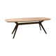 HelloTable Nox eettafel Semi ovaal 220x100 cm ongeborsteld nieuw eiken Naturel - Anodic brown