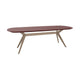 HelloTable Nox eettafel Deens ovaal 240x100 cm Fenix rosso jaipur - staal Sand