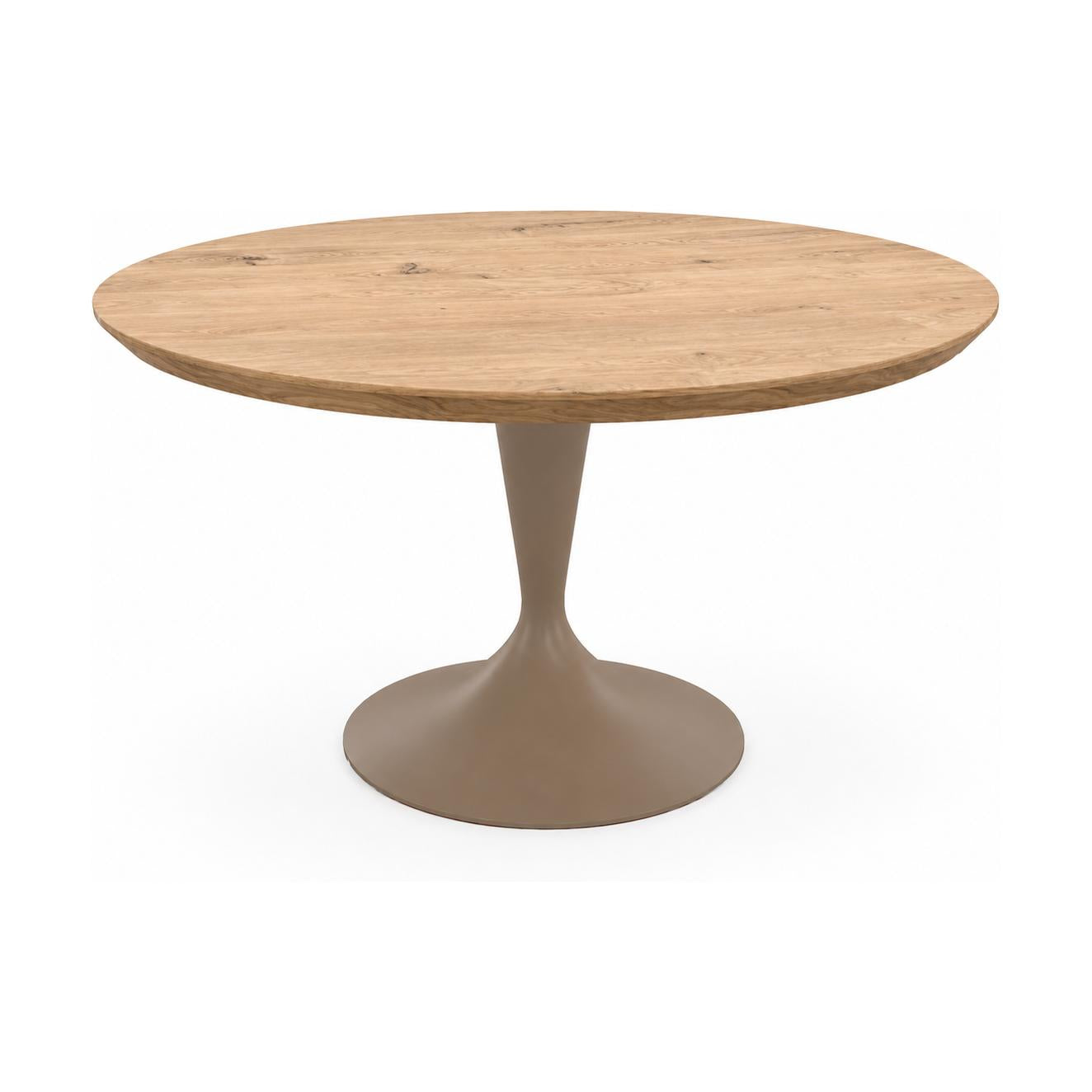 HelloTable Runo eettafel Rond ∅140 cm ongeborsteld nieuw eiken Naturel - staal Sand