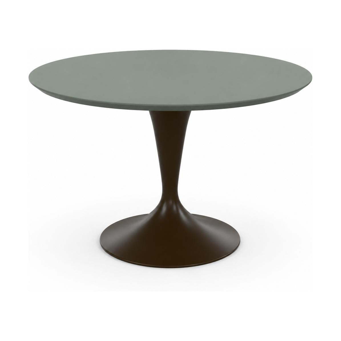 HelloTable Runo eettafel Rond ∅140 cm Fenix verde kitami - staal Anodic brown