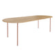 HelloTable Steelo eettafel plat ovaal 200x100 cm bol eiken naturel beige red