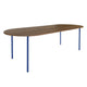 HelloTable Steelo eettafel plat ovaal 240x100 cm bol noten mat ultramarine blue