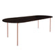 HelloTable Steelo eettafel plat ovaal 260x100 cm bol eiken rock beige red