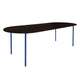 HelloTable Steelo eettafel plat ovaal 240x100 cm bol eiken rock ultramarine blue