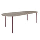 HelloTable Steelo eettafel plat ovaal 240x100 cm bol eiken royal grey wine red