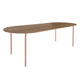 HelloTable Steelo eettafel plat ovaal 200x100 cm bol eiken tabacco beige red