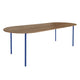 HelloTable Steelo eettafel plat ovaal 260x100 cm bol eiken tabacco ultramarine blue