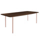 HelloTable Steelo eettafel rechthoek 200x100 cm bol eiken dark stained beige red