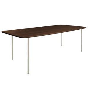 HelloTable Steelo eettafel rechthoek 180x100 cm bol eiken dark stained pebble grey