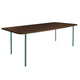 HelloTable Steelo eettafel rechthoek 260x100 cm bol eiken dark stained traffic green