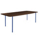 HelloTable Steelo eettafel rechthoek 240x100 cm bol eiken dark stained ultramarine blue