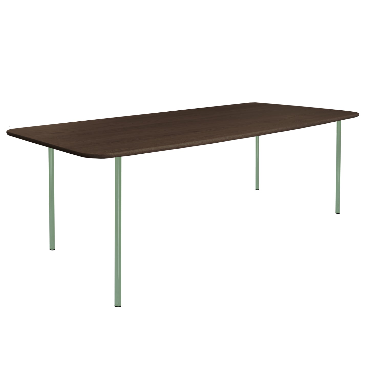 HelloTable Steelo eettafel rechthoek 180x100 cm bol eiken leem pale green