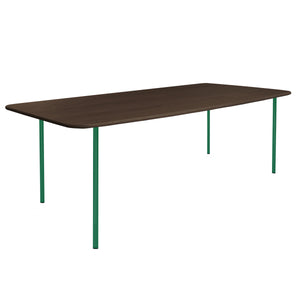 HelloTable Steelo eettafel rechthoek 200x100 cm bol eiken leem traffic green